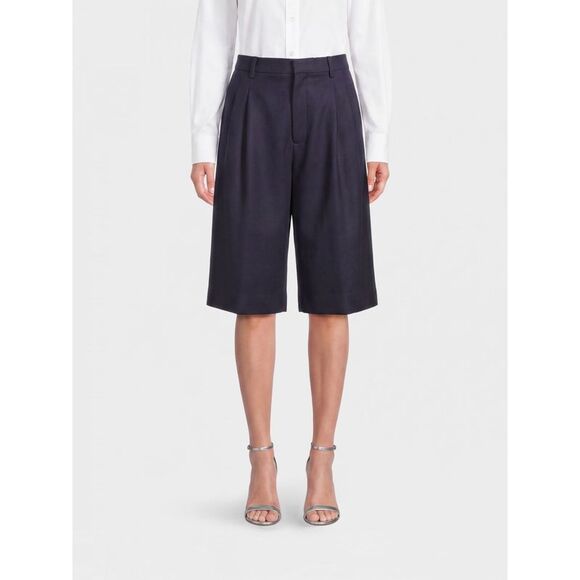 TAGLIATORE Pants - Tagliatore Women Tagliatore High-Waisted Virgin Wool Tailored Bermuda Shorts